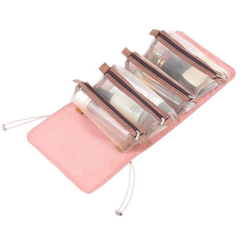 Cosmetic Bag Women's Portable Large Capacity Foldable Cosmetic Storage Bag 2021 New High-end Travel Toiletry Bag Box
