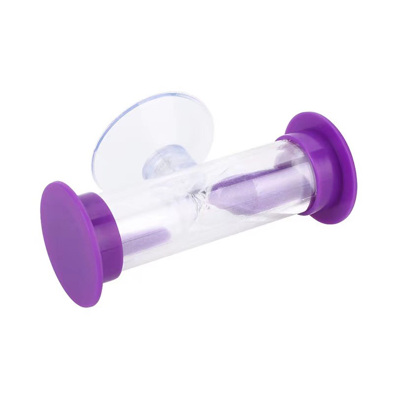 Picture of 2 minutes/3 minutes suction cup hourglass timer anti-fall children's oral brushing accessories quicksand creative ornaments