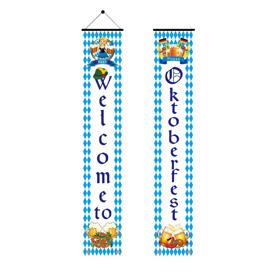 Cross-border summer Munich beer festival wind cylinder flag party decoration couplet outdoor creative wind bag flag wholesale