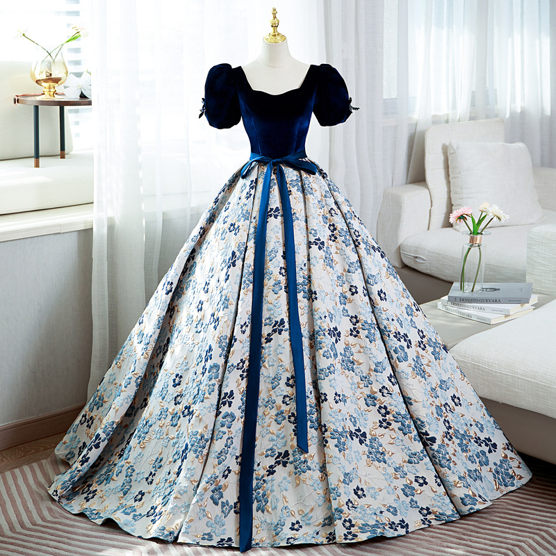 Elegant Evening Dress 2025, Solo Vocal Performance Costume, Student Vocal Exam Dress, Annual Meeting Hostess Dress, Feminine and Graceful
