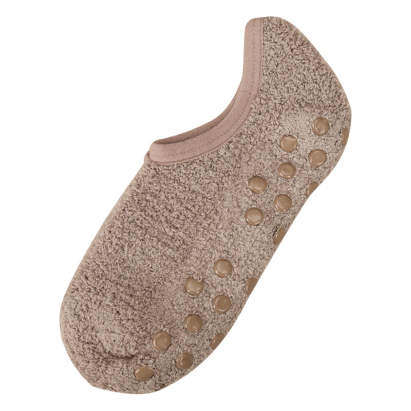 Winter indoor floor socks overshoes women's adult autumn and winter velvet padded warm floor socks thick bottom floor socks shoes