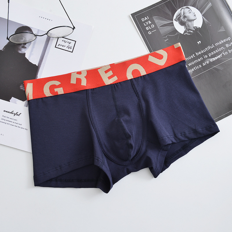 Picture of red underwear men's boxer shorts pink men's underwear boxer shorts pink shorts head young student ins trend