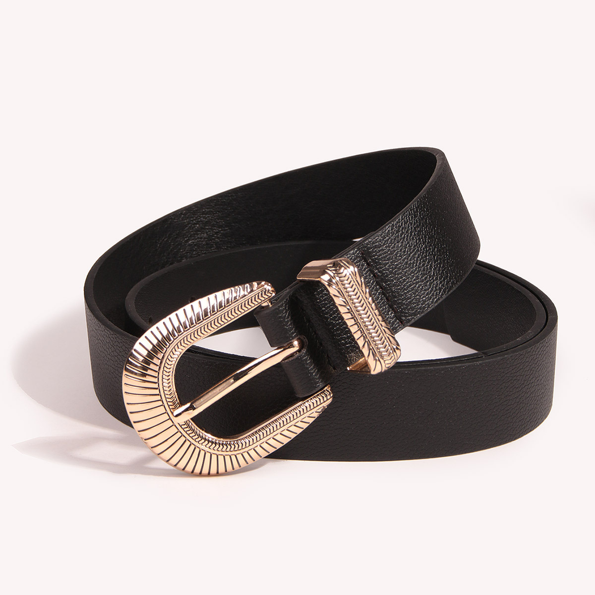 Picture of New women's gold smear two carved European and American cross-border Amazon ins style street photography source manufacturer in stock belt