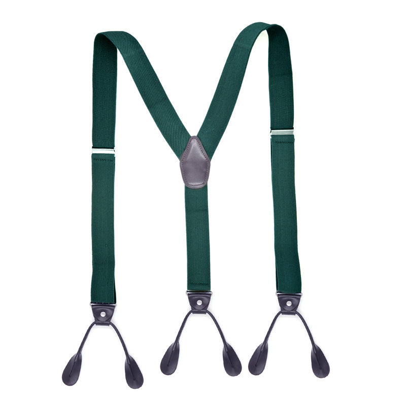 Picture of Cross-border supply adult men's leisure straps Y-shaped 6-clip elastic suspenders spot men suspenders