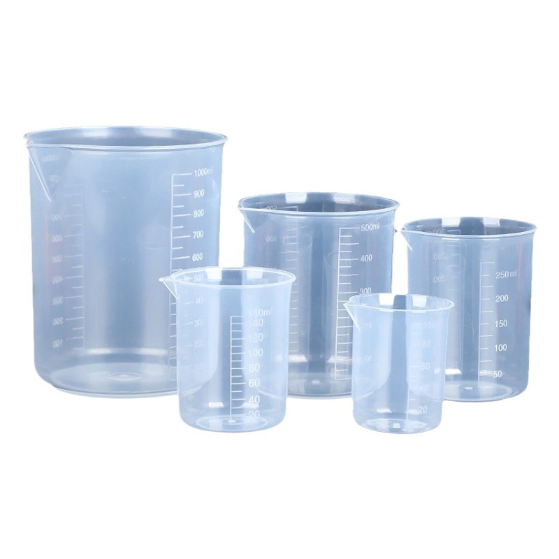 50ml plastic beaker 100ml experimental measuring cup 500ml stemless measuring cup 1000 ml double-sided graduated cup