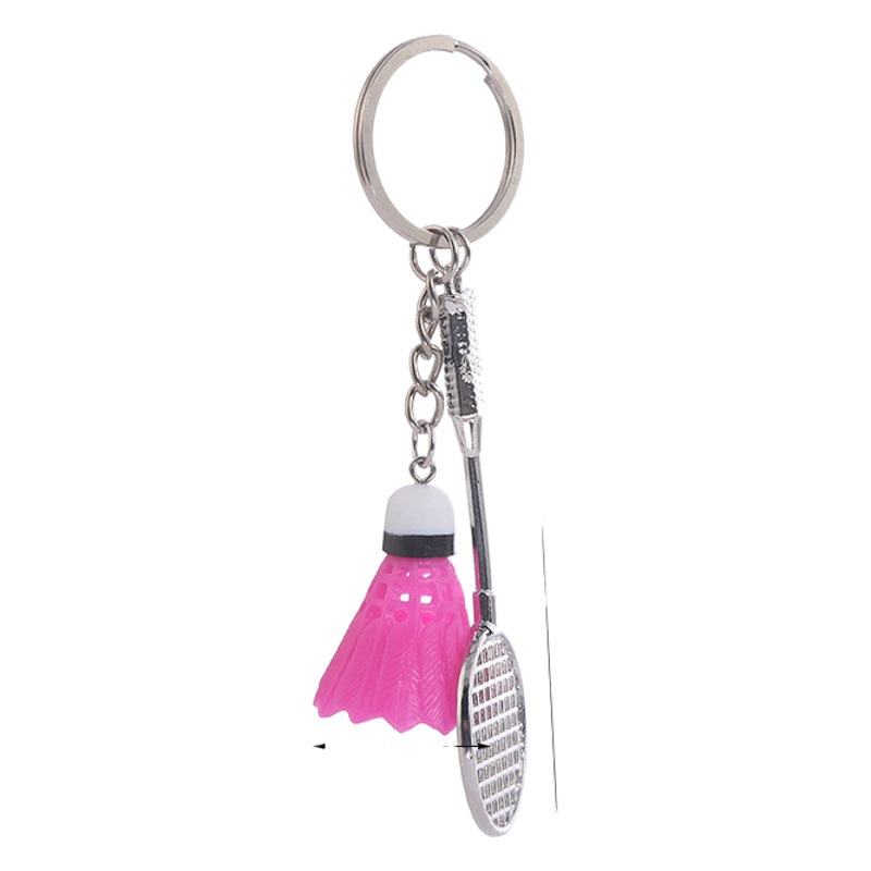 New Badminton Tennis Keychain Car Key Bag Pendant Sports Souvenir Key Chain