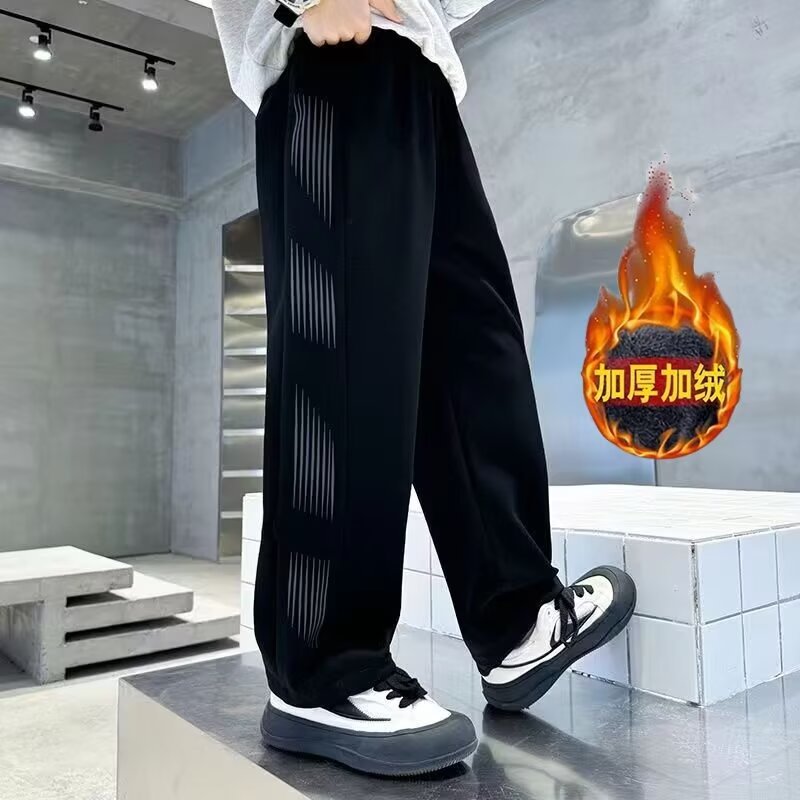 Boys' Spring Paws Casual Pants 2024 New Arrival Large Children's Sports Wide Leg Pants Loose Long Pants Spring and Autumn