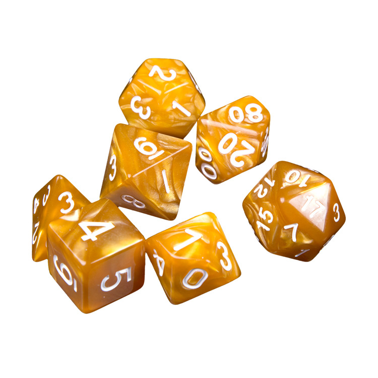 Picture of Run group color multi-sided dice multi-sided digital dice acrylic dice game multi-sided color 7 sets