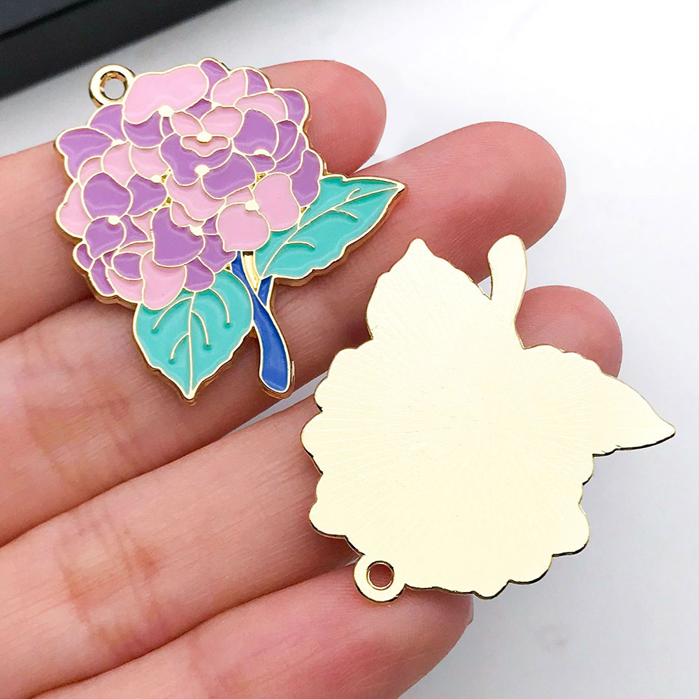 Picture of Mix 10 Botanical bouquet of lily orchid sunflower carnation alloy pendant DIY bracelet jewelry accessories pendant