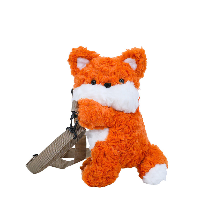 Picture of Cross-border new style fox backpack female girl diagonal plush backpack small fox doll gift wholesale
