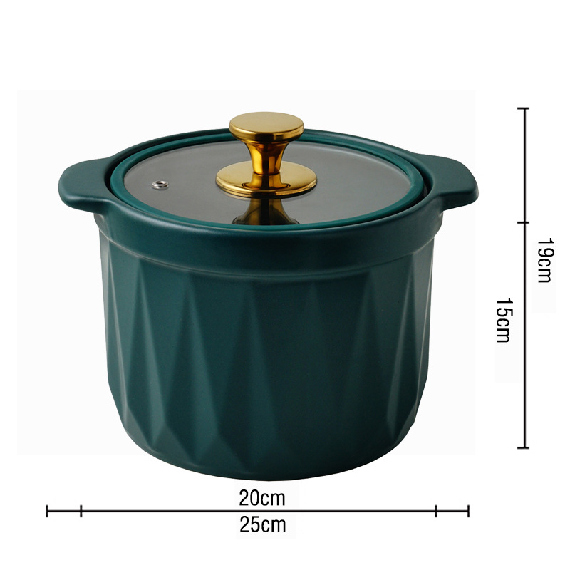 Picture of A modern simple matte glaze ceramic casserole high temperature resistant open flame household creative small casserole stew pot