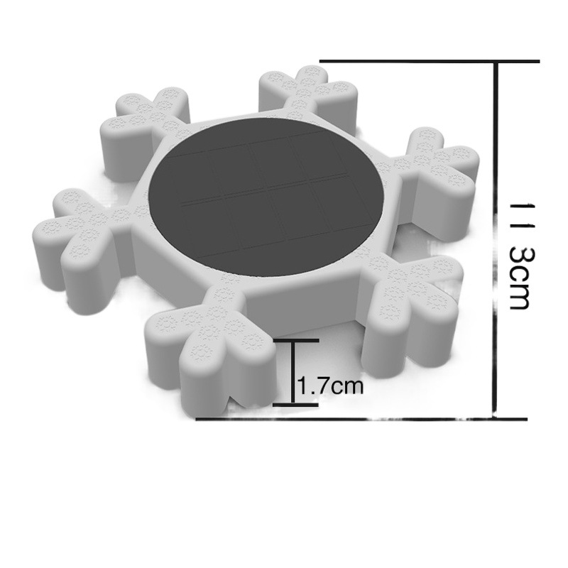 Christmas solar snowflake lawn light outdoor garden fence solar wall light decorative villa floor light