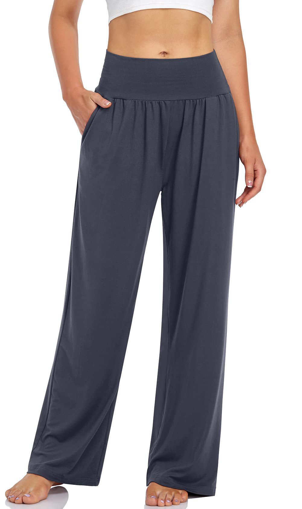 Picture of 2023 Spring/Summer Yoga Running Pants Cool Casual Pants for Women Summer Popular Style Lazy Style, Comfortable Wide-Leg Pants