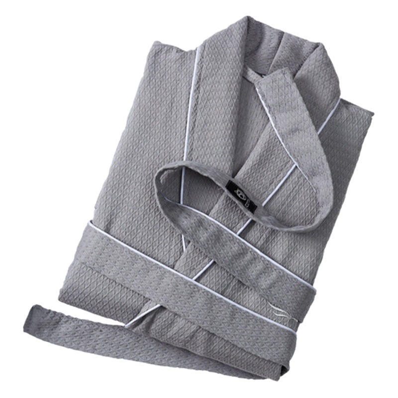 Cotton direct selling cotton bathrobe men and women couples waffle bathrobe nightgown homestay hotel bathrobe home clothes wholesale