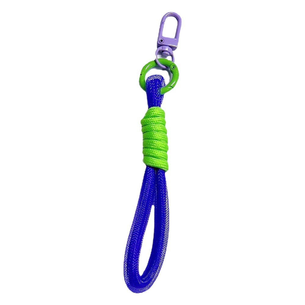 Mesh tube color cotton rope diy mobile phone case rope with key chain pendant car key chain backpack hand woven rope