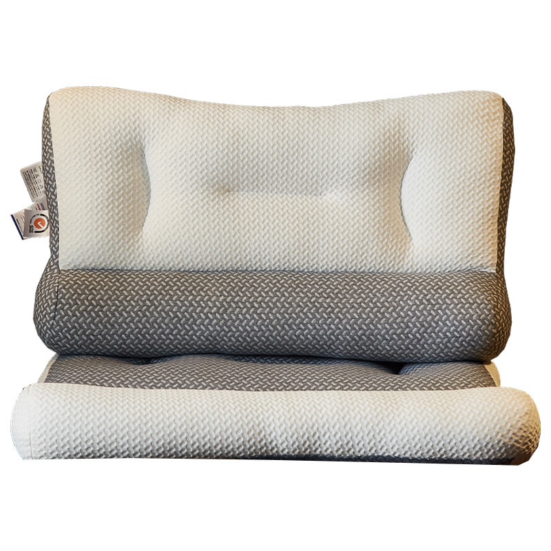 Picture of [Traction Pillow-Special Edition] Helps Sleep Comfortable Knitted Cloth Neck Pillow Feather Velvet Pillow Traction Hotel Pillow