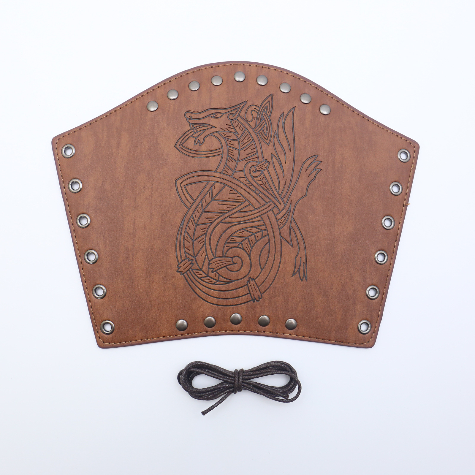 Picture of Cross-border Medieval Men's Leather Bracer Retro Punk Hand Guard Carnival cosplay Costume Accessories Arm Guard