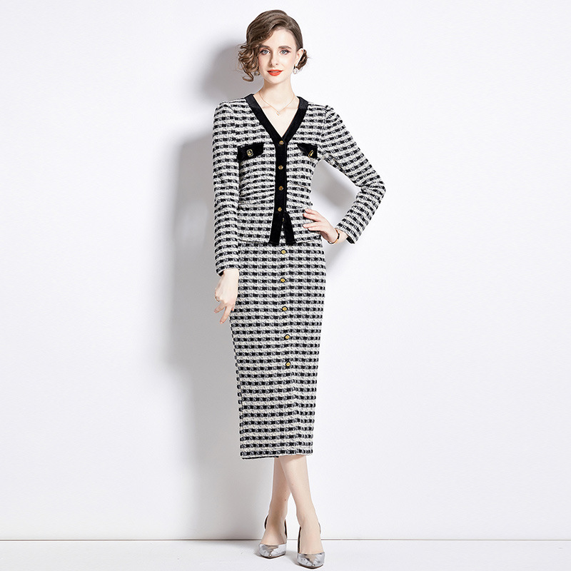 Picture of Goddess style suit retro high-end fashion two-piece suit royal sister capable temperament autumn clothes with a set of autumn and winter