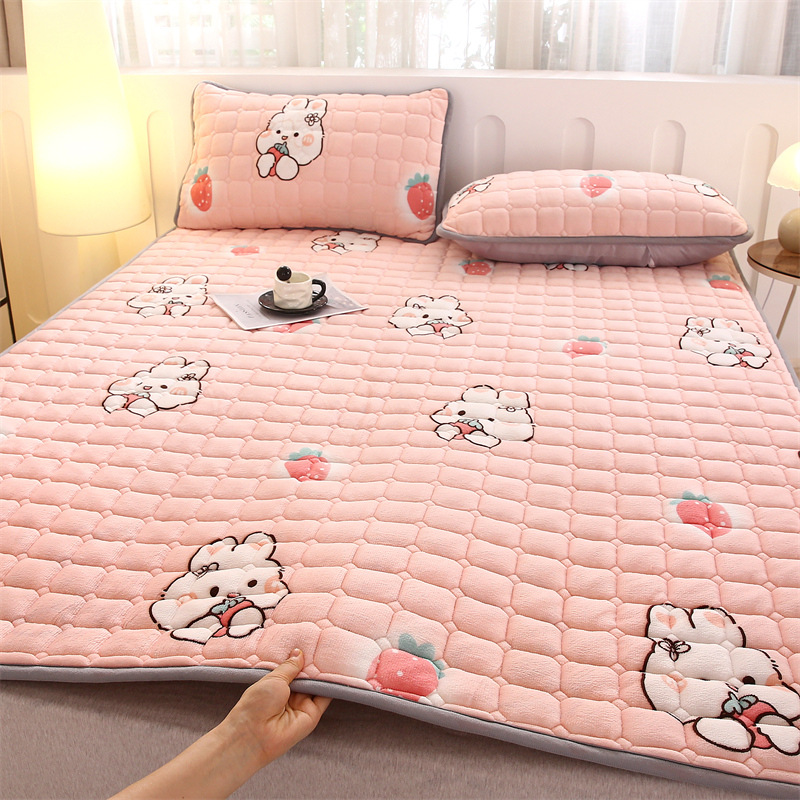 Picture of Milk velvet mattress cushion single student dormitory mattress cushion blanket winter plus velvet mattress double wholesale