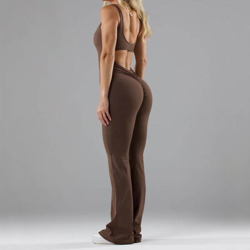 Picture of Fashion tight yoga jumpsuit 2024 casual hollow seamless sports slim fit slim jumpsuit