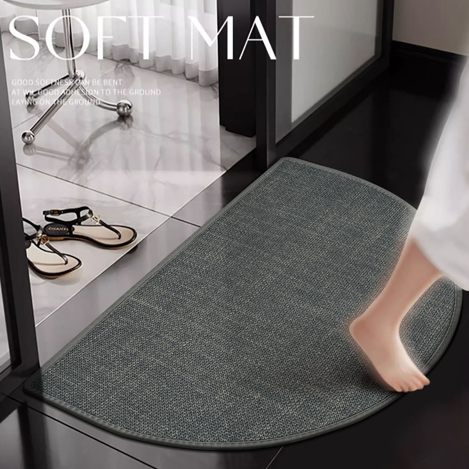 Toilet Floor Mat Bathroom Door Absorbent Non-slip Foot Mat Household Door Mat Toilet Toilet Quick-drying Carpet