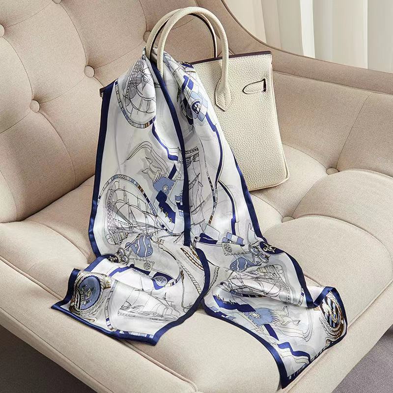 [145 Collection] Small Long Scarf Women's New Spring and Autumn Scarf Thin Narrow Korean Fashion Western Style Suit Scarf