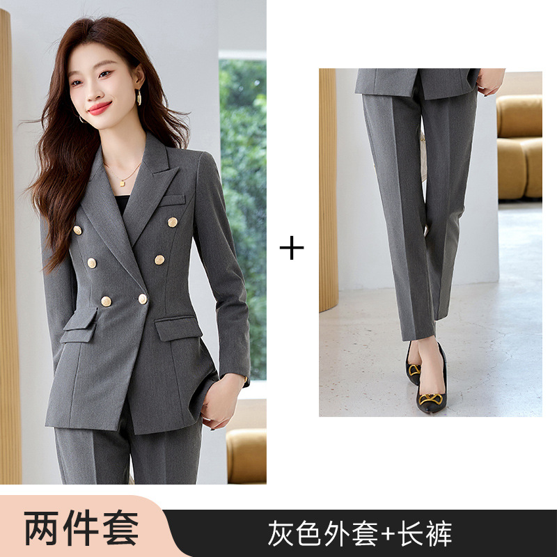 Picture of Grey Suit suit Women's 2024 New Autumn and Winter Elegant Work Clothes Professional Dress Autumn Casual Suit Jacket