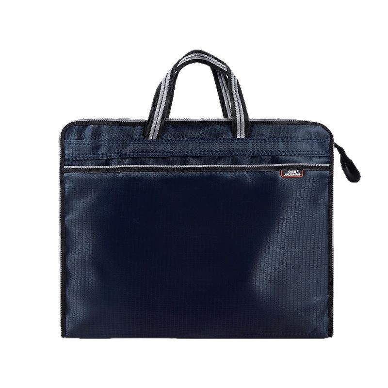 Picture of Briefcase Canvas File Bag Zipper Bag File Bag Waterproof Handbag Oxford Cloth Storage Business Office