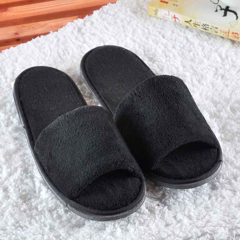 Picture of Hotel pure white coral velvet slippers thick bottom non-disposable home waiting slippers 009