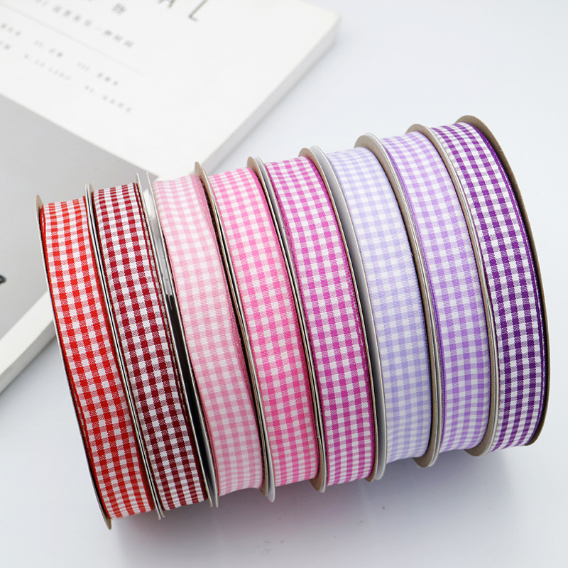 1.5cm Plaid Ribbon Braided Hair Headwear Hair Accessories DIY Bow Material Packaging Plaid Ribbon Scottish Ribbon
