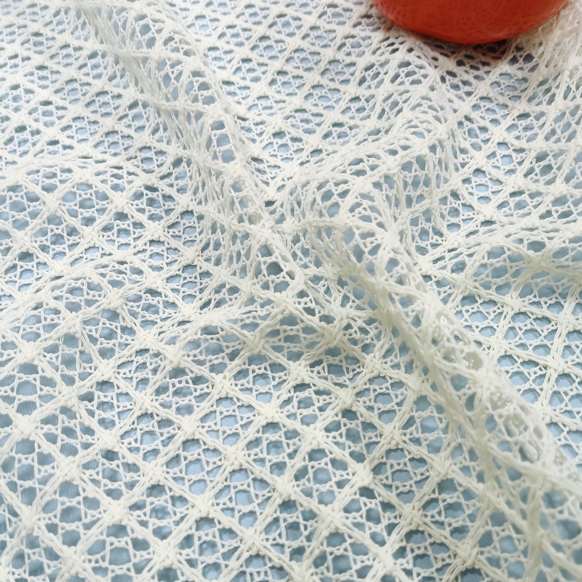 Lace Fabric Hollow Retro Knitted Diamond Gouhua Plain Style Clothing Accessories Handmade DIY Lace Cloth