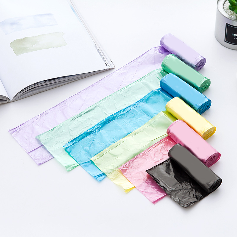Picture of 1919 Reinforced Garbage Bag New Material Color Kitchen Bathroom Household Point Break Plastic Bag 5 Rolls 100 Pack