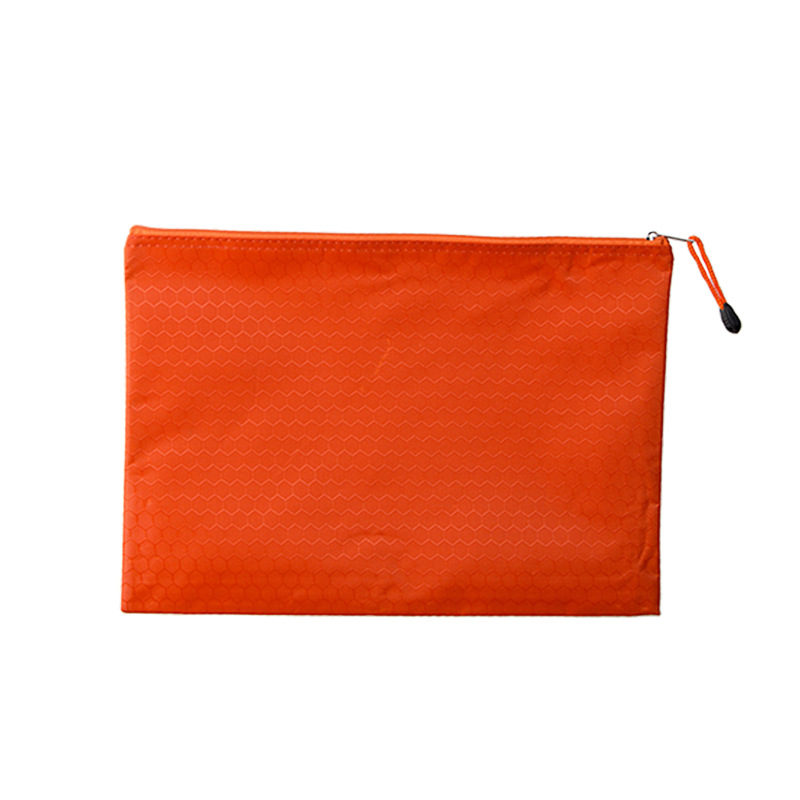 Picture of Oxford cloth football pattern zipper bag waterproof material file bag student tutorial bag a4 file bag printable logo