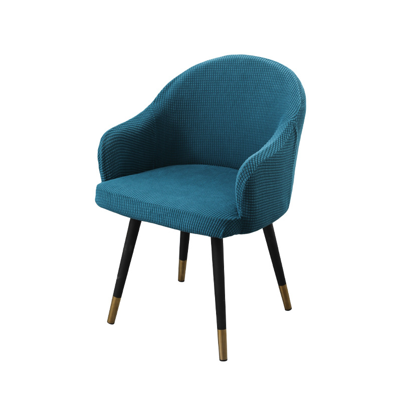 Picture of Modern Simple Curved Chair Cover Full Armrest Elastic Dining Table Cover Full Enclosure Backrest Integrated Stool Cover Cover Chair Cover