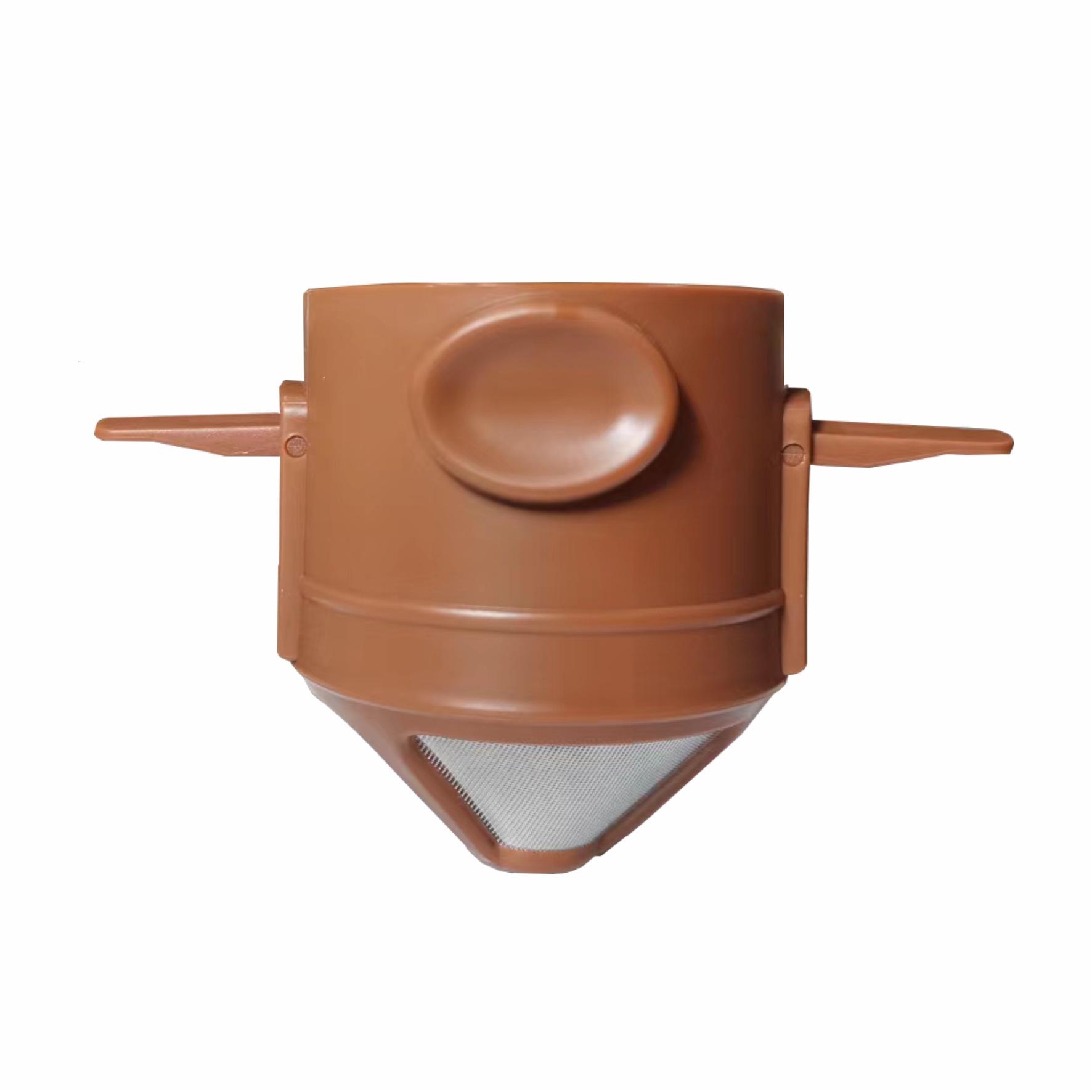 Picture of Household little angel portable coffee powder filter cup foldable hand punching double layer 304 stainless steel coffee filter