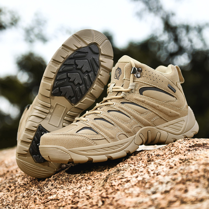 2024 cross-border Amazon independent station spell a lot of AliExpress plus size wholesale outdoor travel hiking shoes high-top shoes