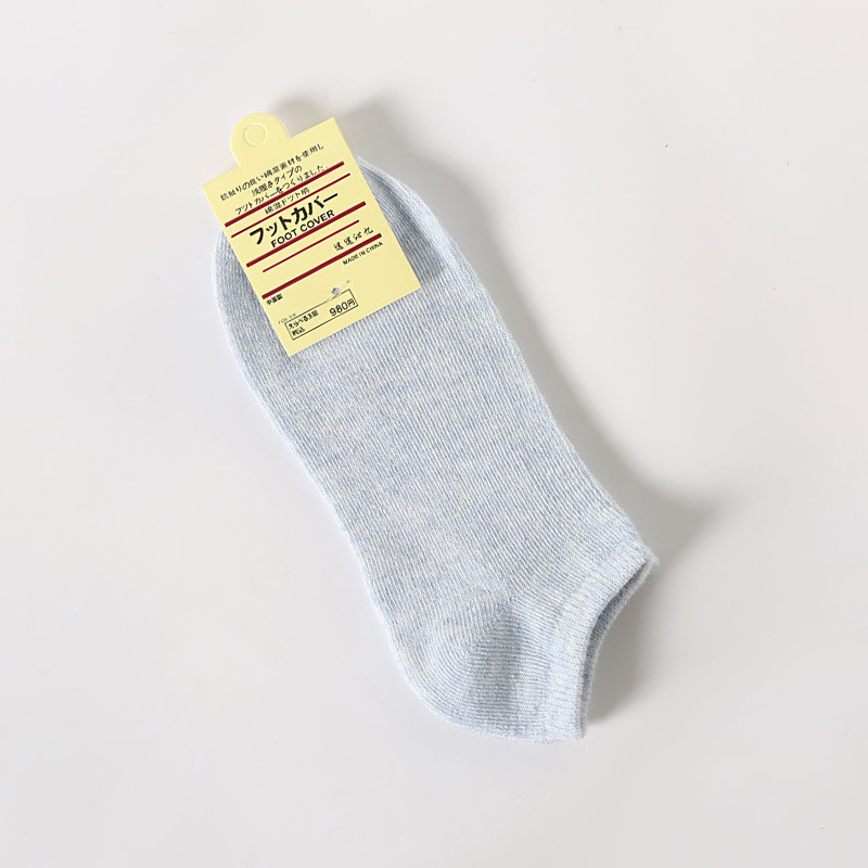 Picture of A generation of solid color cotton socks ladies boat socks shallow plus size gift women socks Zhuji socks wholesale