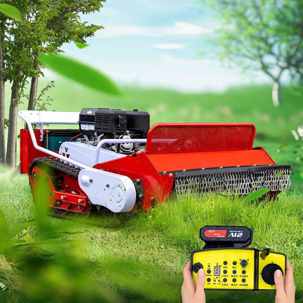 Export to Britain intelligent remote control lawn mower oil-electric dual-purpose lawn mower wasteland mower