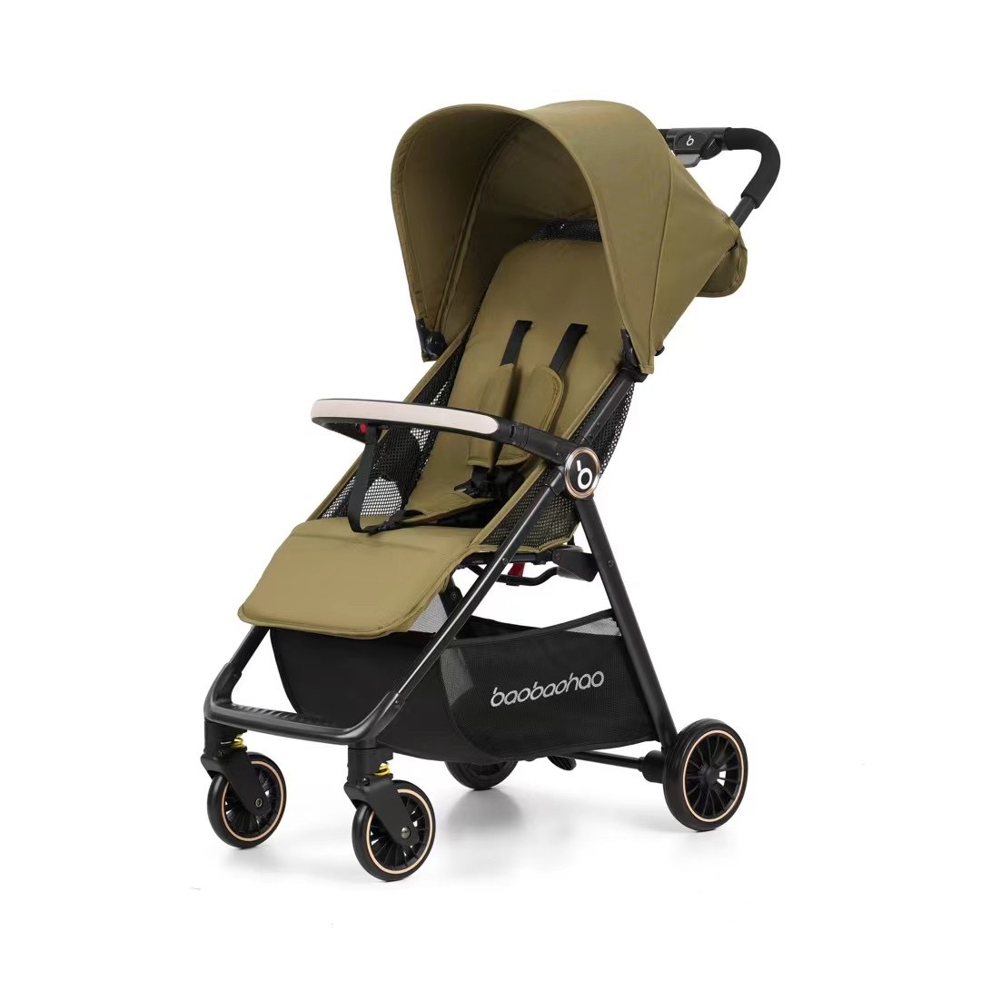 Picture of Baby Good A2 Children's Cart Pocket Cart Lightweight Cream Color Easy Storage Sitting and Lying One-Button Receipt Exit