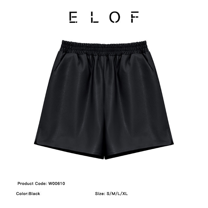 Leather Shorts Women's 2023 New Autumn and Winter Outer Wear High Waist plus size Boot Pants Black All-match A- word Wide Leg PU Leather Pants