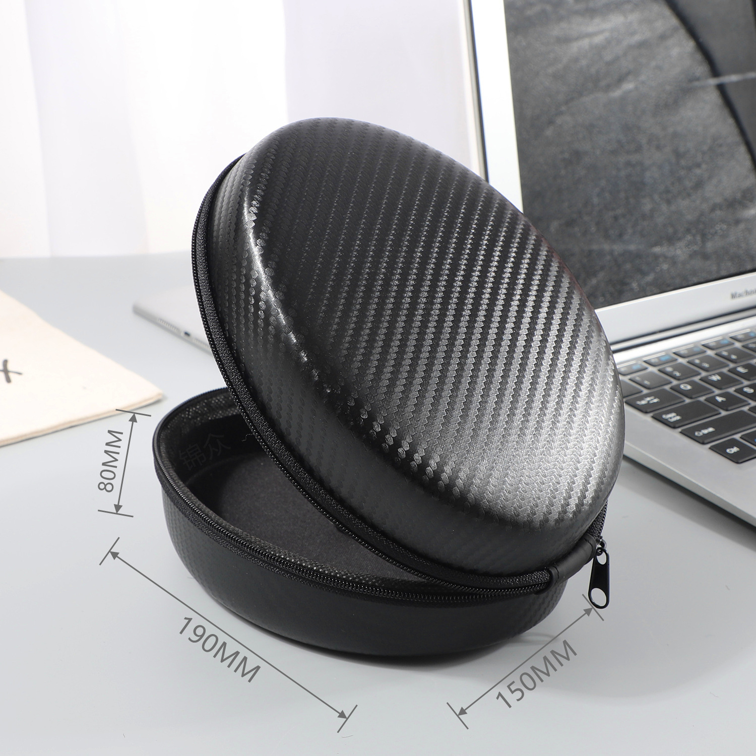 Manufacturer's In-Stock Eva Wired Headphone Storage Box, Head-Mounted Portable Anti-Drop Diagonal Zipper Bag, Customizable