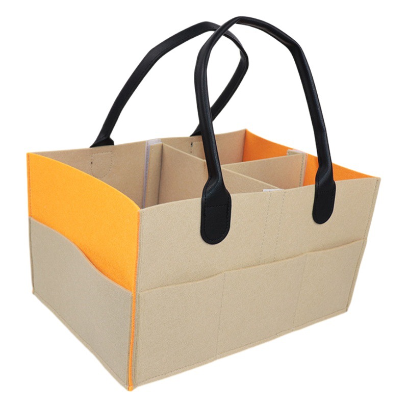 Cross-border hot sale New felt diaper bag maternal and infant bag handbag travel bag portable basket printable logo in stock