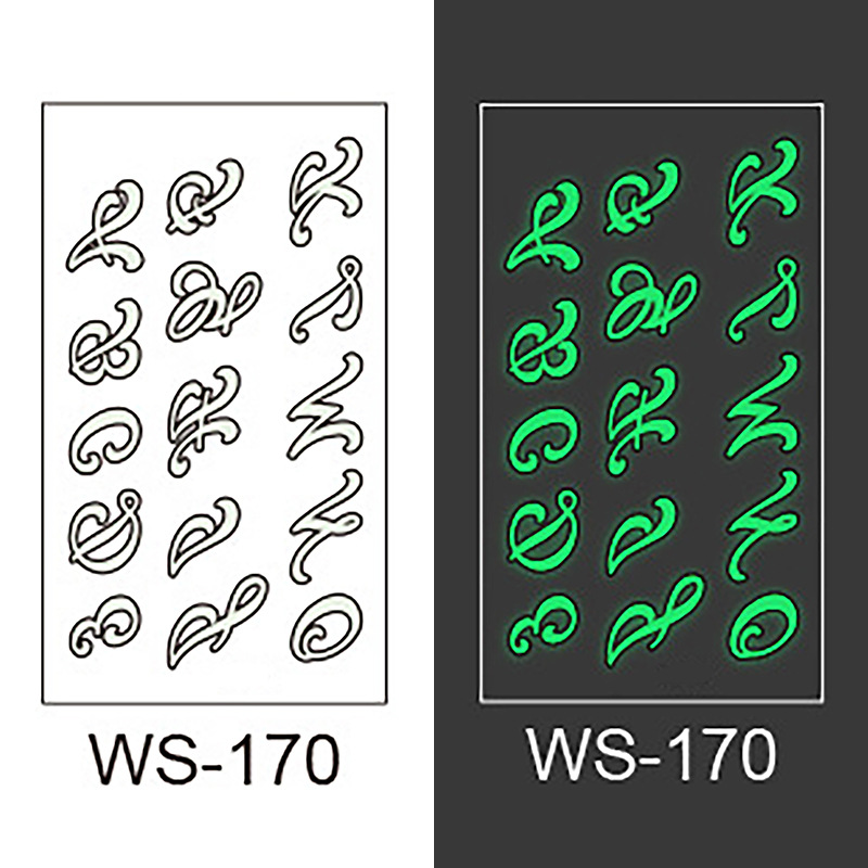 Picture of New Luminous Tattoo Sticker Nightclub Bar Music Festival Carnival Party Tattoo Sticker Note Glow Cool Face Sticker