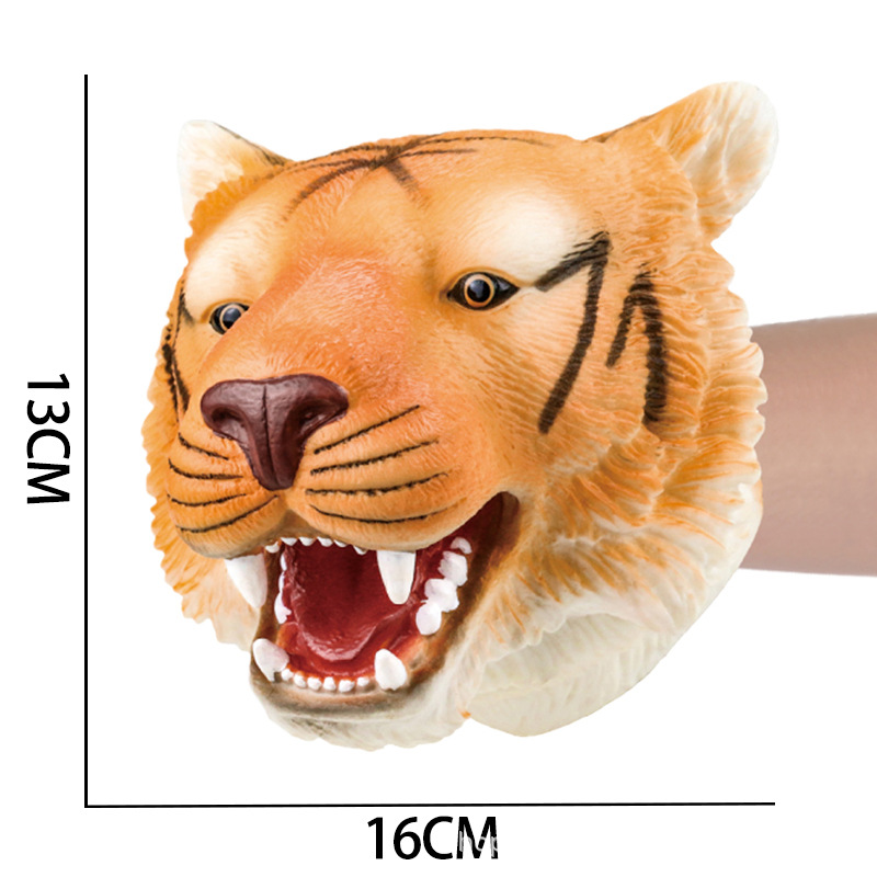 Picture of Dinosaur Hand Doll Gloves Soft Glue Tyrannosaurus Rex Triceratops Shark Simulation Animal Model Stall Shark Arm Toy Cross Border