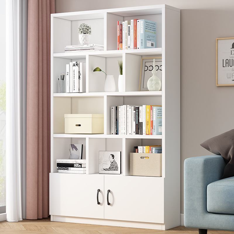 Wholesale Simple Bookshelf Household Small Apartment Bookcase Living Room Cabinet Floor-Standing Storage Rack Office Storage Cabinet Storage
