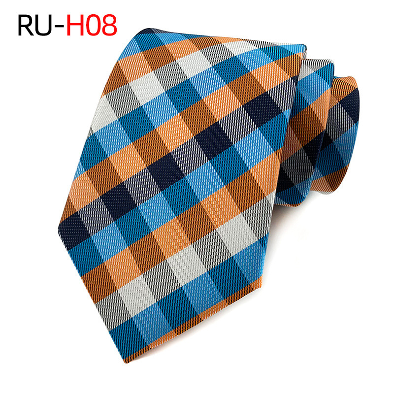Picture of Tie Men's British Vintage Brown khaki brown Plaid Business Casual Striped Red Wedding Tie