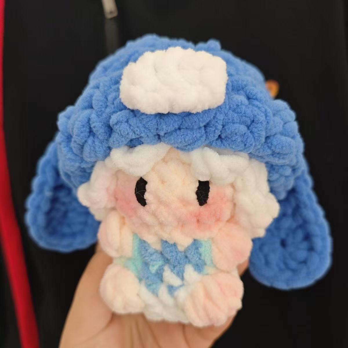 Hand knitting lop ear rabbit Hua Chenyu flower DIY material wrapping ice strip woolen crochet gift to pass the time
