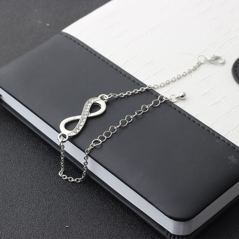 Picture of European and American Hot-selling Infinite Diamond Bracelet Personalized Simple Unisex Universal Internet Celebrity Star Fashion Hand Jewelry