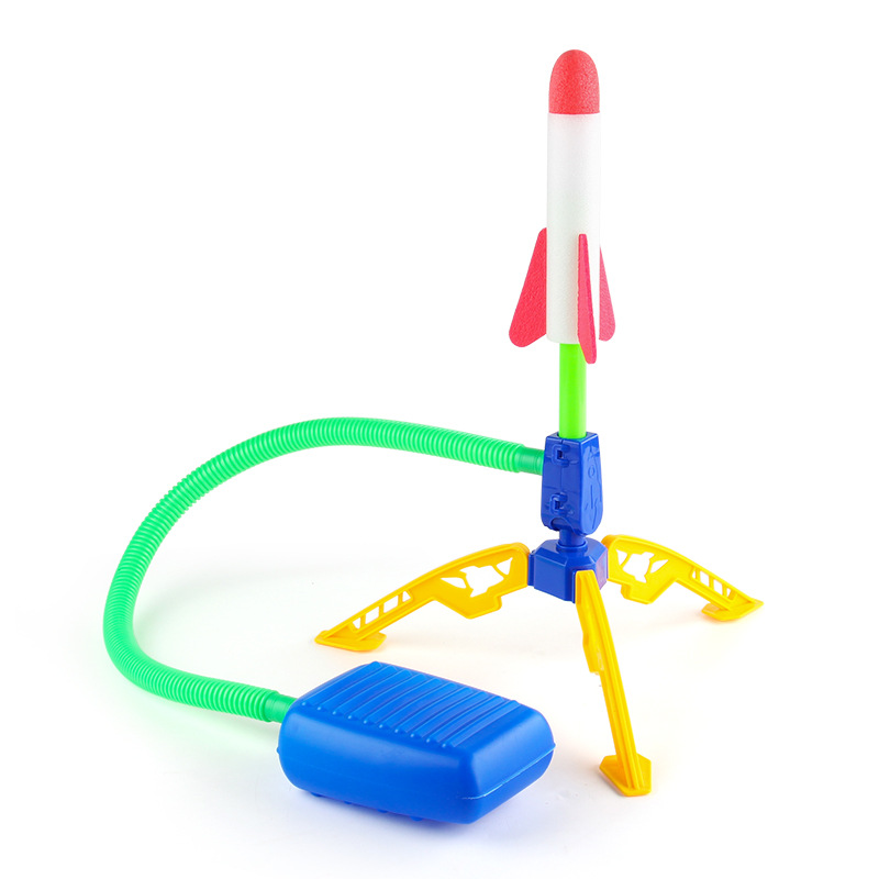 Picture of Children's Foot Step Indoor and Outdoor Ejection Toy Flying Rocket Single and Double Launcher Flash Rush Launcher