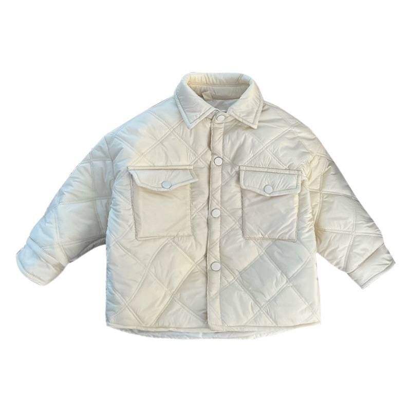 Boys' light cotton-padded jacket 2024 autumn and winter new children's clip cotton coat warm cotton coat western style baby winter coat